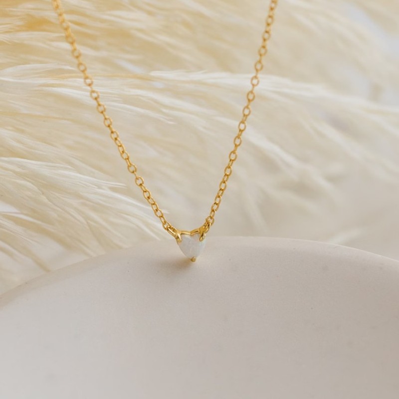 Love Heart Necklace Factory - Women's Trendy 18k Gold Plated Sterling Silver Love Heart Shape Necklace Crystal Choker