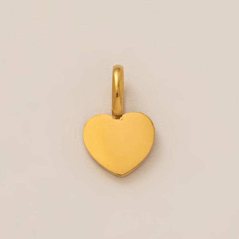 Detachable Pendant Factory - 18k Gold Enamel Heart Rainbow Moon DIY Stainless Steel Pendant Custom