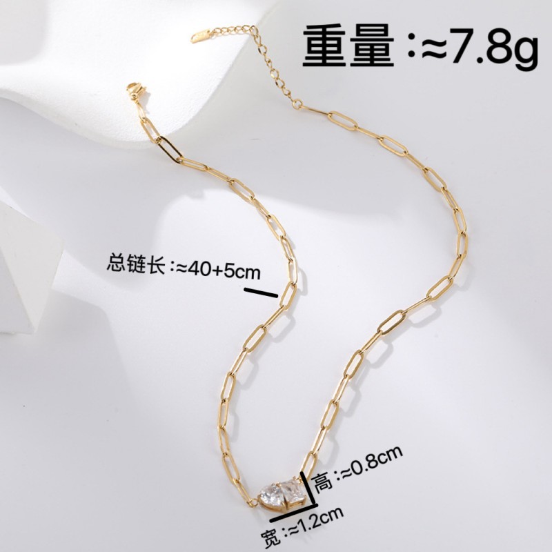 Tennis Set Factory - Everyday Luxury Stainless Steel Double Row Diamond Tennis Necklace Bracelet Set