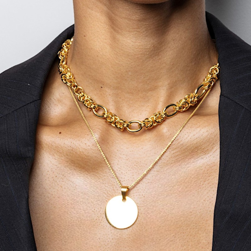 Geometric Set Supplier - 2025 Fashion 18K PVD Gold Plated Stainless Steel Geometric Earrings Necklace Set