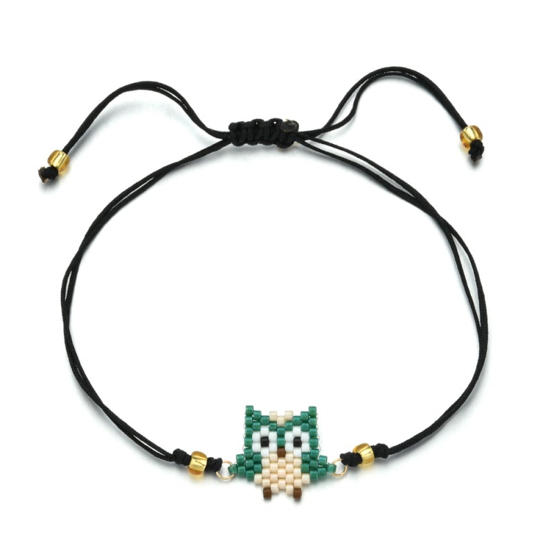 Owl Pendant Bracelet Factory - Colorful Owl Charm Bracelet Set Handmade Beaded Bracelets Animal Pendant Accessories