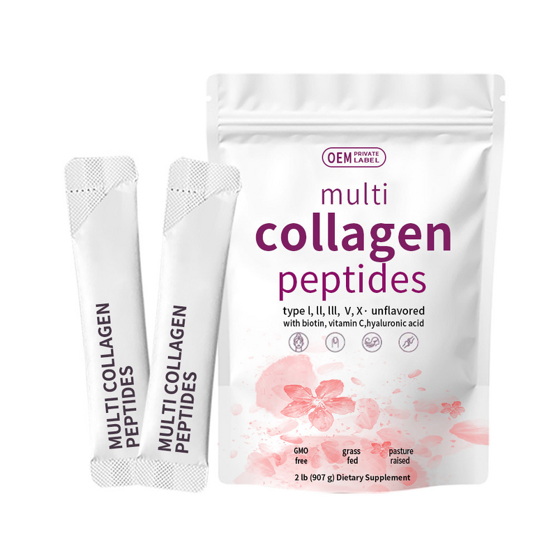Multi Collagen Peptides Powder Manufacturer - Private Label with Hyaluronic Acid & Vitamin C