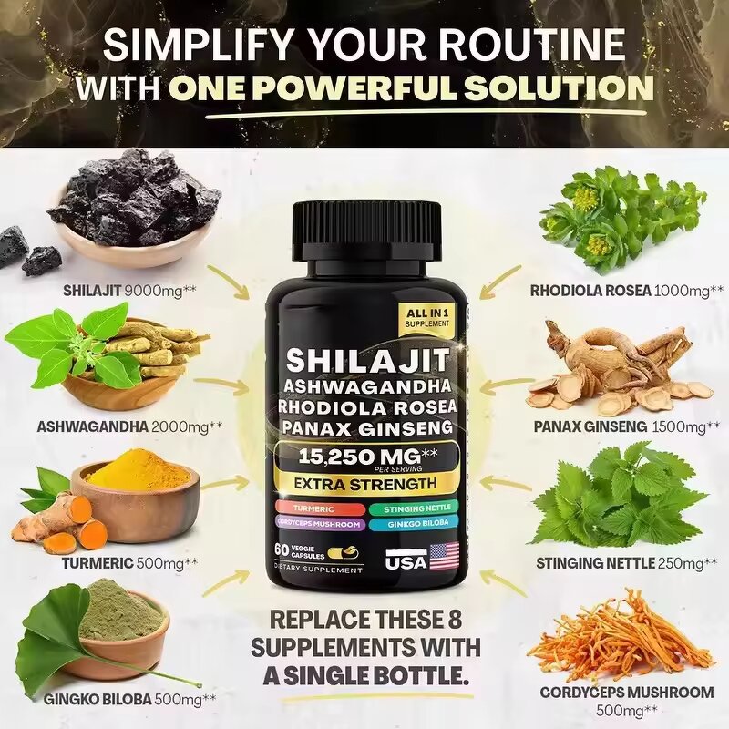 Shilajit Capsules Manufacturer - Organic Sea Moss & Himalayan Private Label