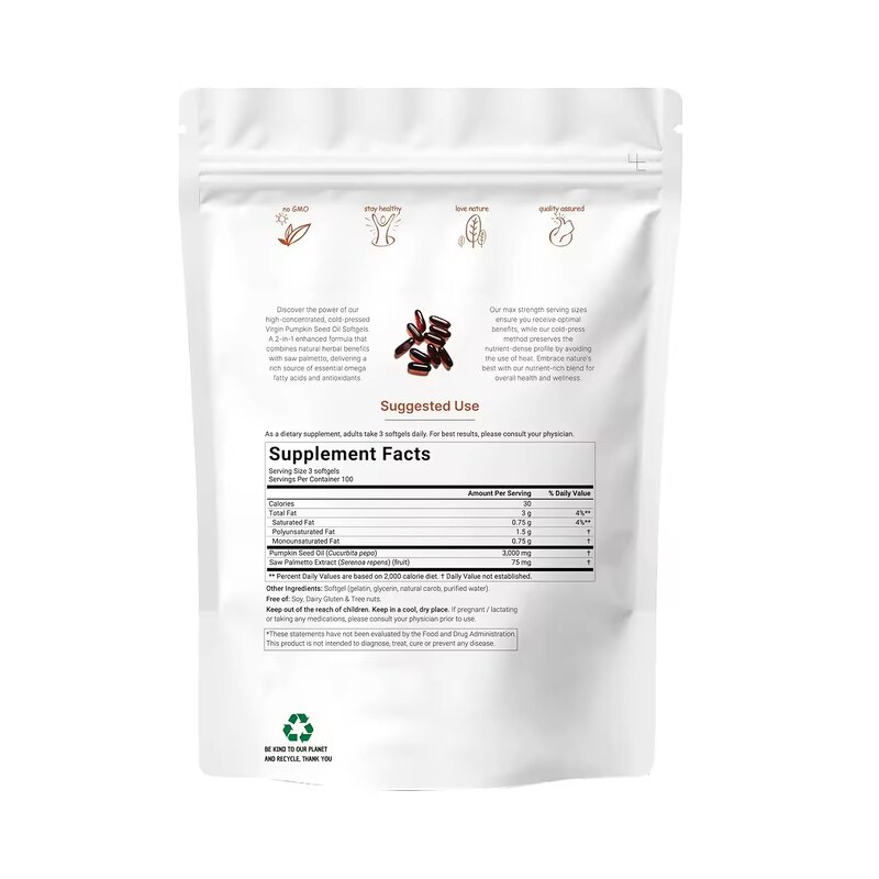 Pumpkin Seed Oil Softgels Manufacturer - Private Label 1000mg & 3000mg