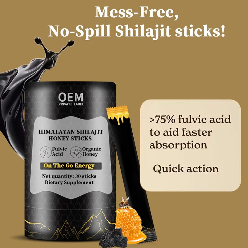 Shilajit in Honey Manufacturer - Crystallized Antioxidant Supplement in Bottle