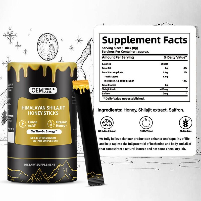 Himalayan Shilajit Honey Sticks Manufacturer - Adult Oral Liquid Gummy Candy