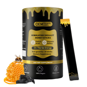 Shilajit Honey Sticks Manufacturer - Lab Tested, 85+ Minerals, 30g Bottle