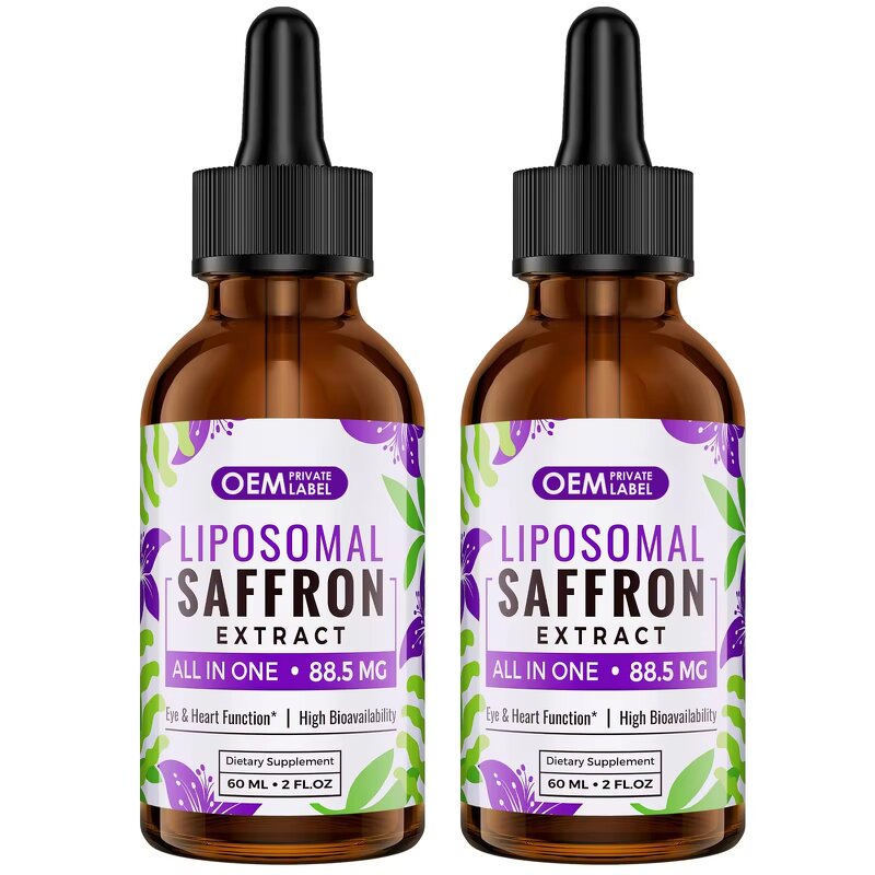 Liposomal Saffron Extract Drops Manufacturer - Oral Liquid with Ashwagandha & Turmeric