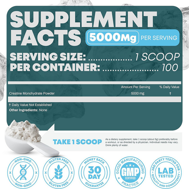 Creatine Monohydrate Powder Manufacturer - Private Label 300g/500g Unflavored for Adults