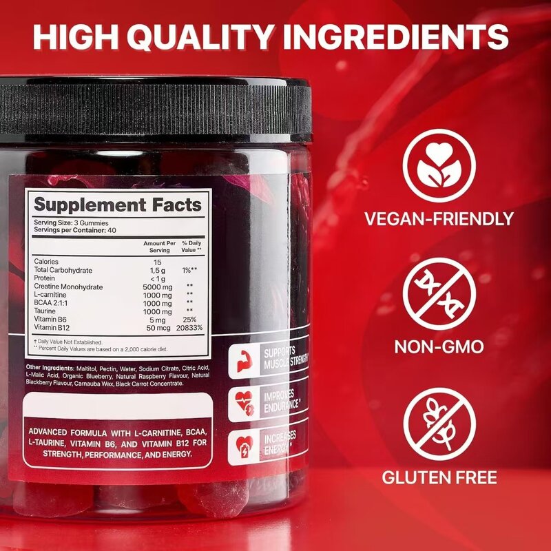 Creatine Gummies Manufacturer - Private Label Creatine Monohydrate for Sports Nutrition