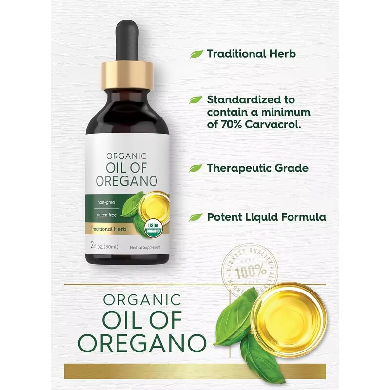 Organic Oregano Oil Drops Manufacturer - Oral Liquid Food Supplement for Immune Support