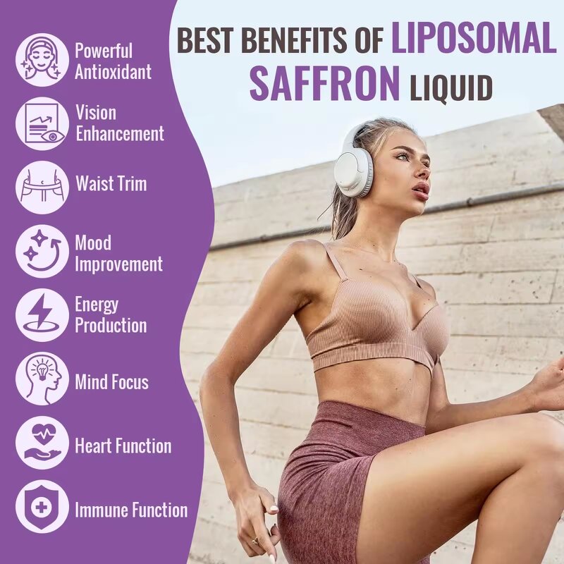 Liposomal Saffron Extract Drops Manufacturer - Oral Liquid with Ashwagandha & Turmeric