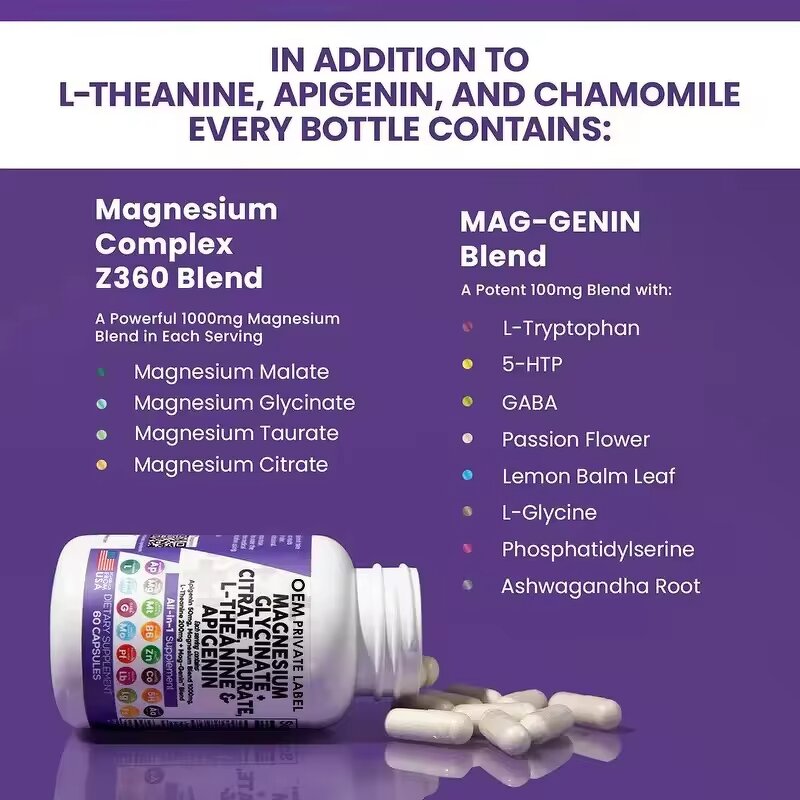 Magnesium Complex Capsules Manufacturer - OEM with Glycinate, Citrate, Malate & Oxide