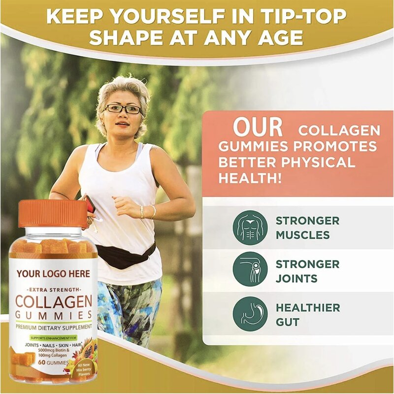 Protein Gummies Manufacturer - Vegan Sugar-Free with Collagen & Biotin