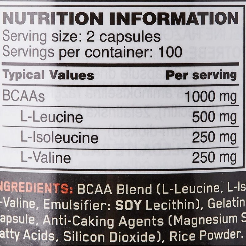 BCAA Capsules Manufacturer - 1000mg Pre Workout & Weight Gain Amino Acid