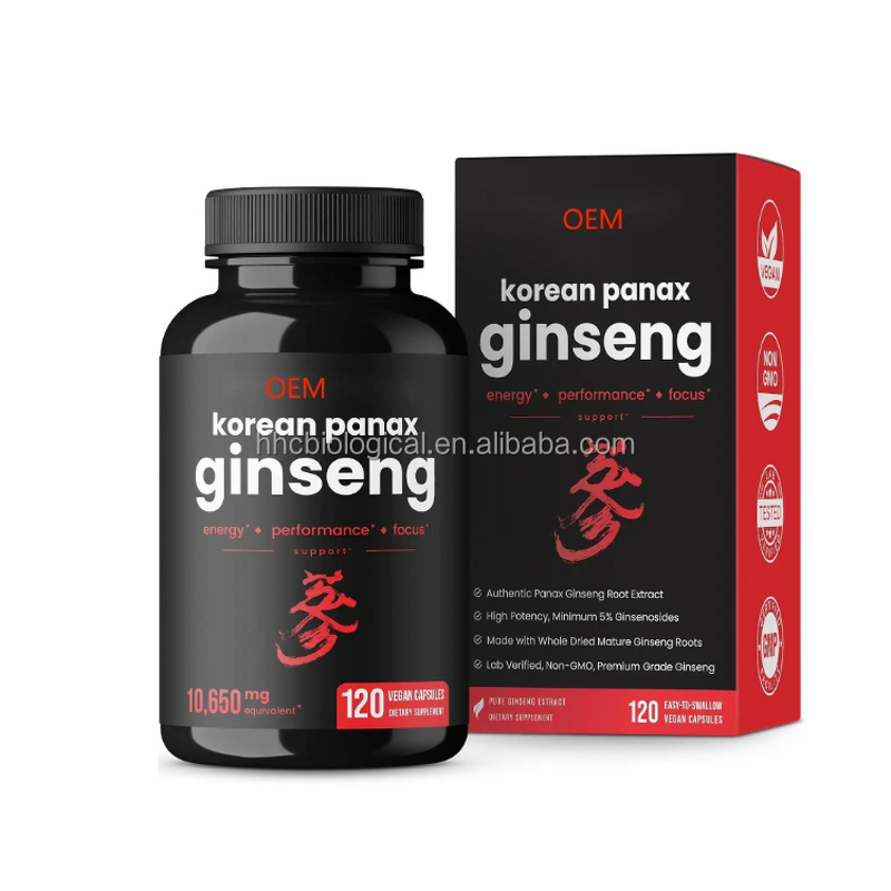 Red Ginseng Root Extract Capsules Manufacturer - Max Strength High Ginsenosides for Men