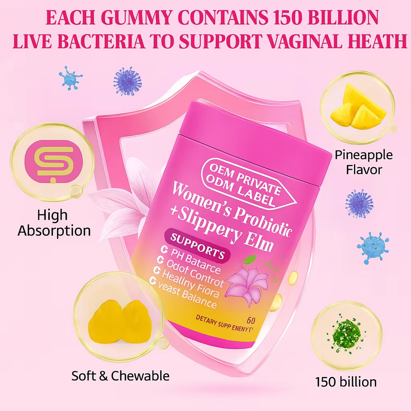 Probiotic Gummy Candy Manufacturer - Cranberry Slippery Elm for Women's Health