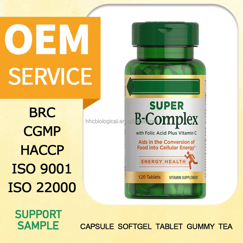 Vitamin B-Complex Tablets Manufacturer - with Folic Acid & Vitamin C for Adult Immune & Energy Support