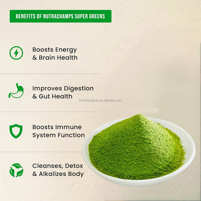 Organic Super Green Powder Supplement Manufacturer - Probiotics, Antioxidants & Vitamins for Immunity & Digestive Health