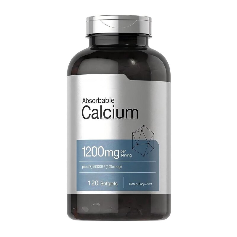 Calcium and Vitamin D3 Capsules Manufacturer - 1200mg Calcium with 125mcg D3 for Bone & Joint Health