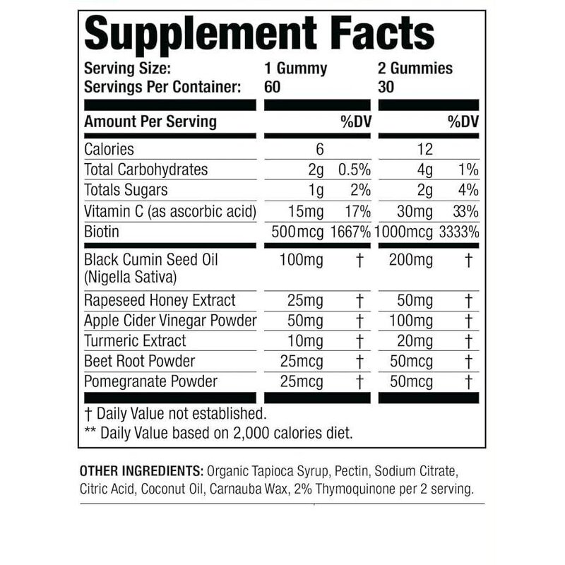 Black Seed Oil Gummies Manufacturer - Honey Immune Support for Hair & Skin