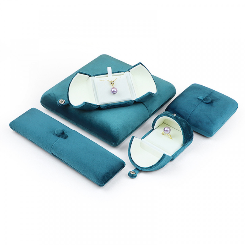 Velvet Jewelry Box Supplier - Custom Logo Double Opening Gift Box Bracelets Necklaces