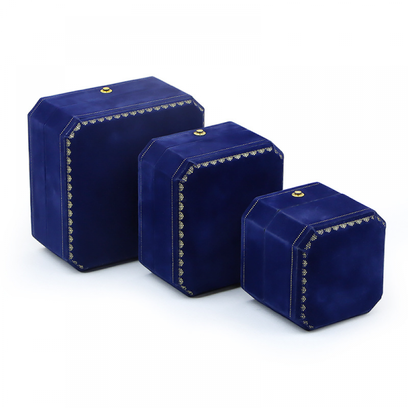 Velvet Jewelry Box Factory - Octagonal Customized Suede Ring Earring Bracelet Necklace Box