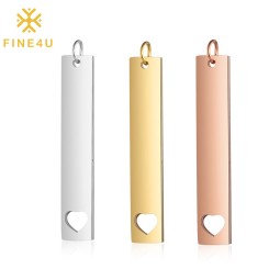 Stainless Steel Bar Necklace Factory - Personalized Heart Pendant Rose Gold Plated