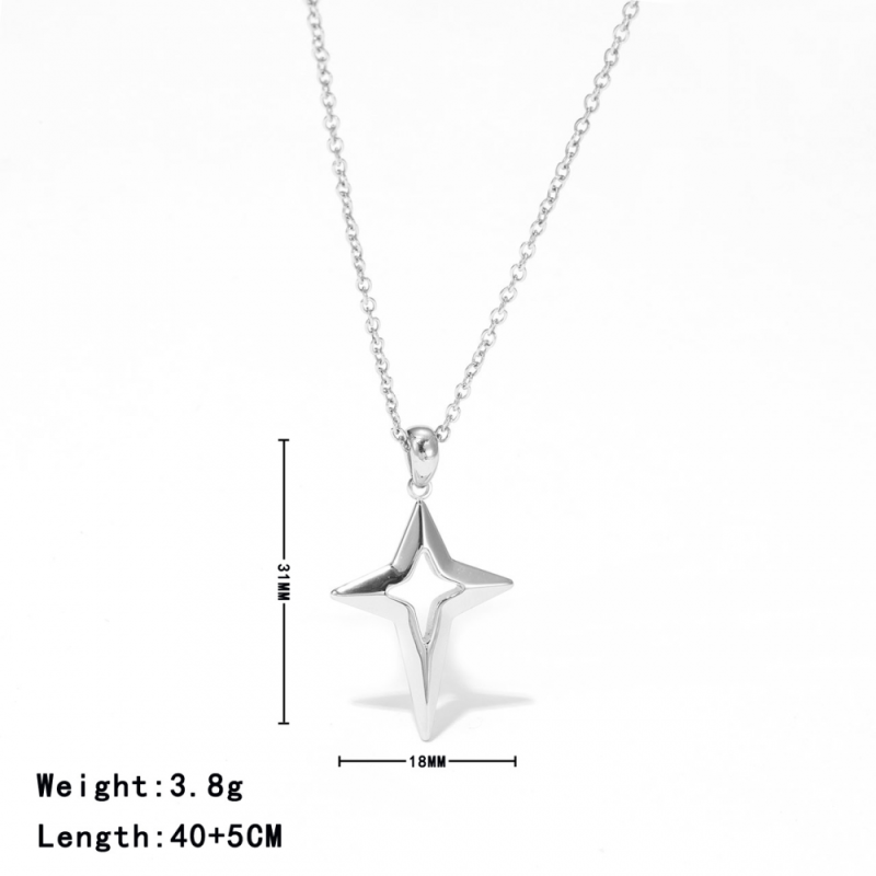 Stainless Steel Star Necklace Supplier - Hollow Star Choker Dainty Stainless Steel Jewelry