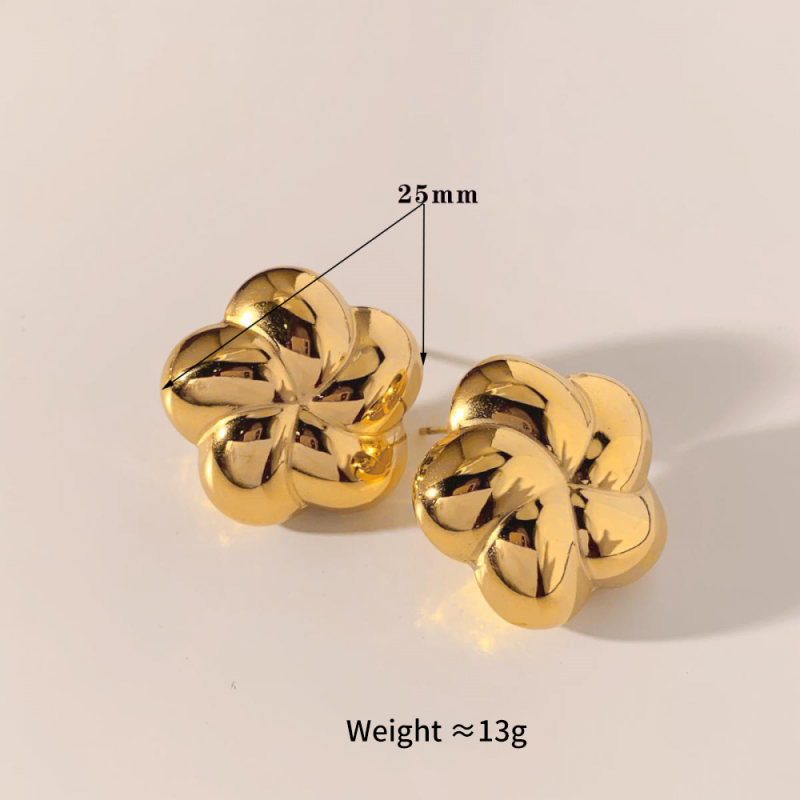 Stainless Steel Jewelry Sets Manufacturer - Hypoallergenic Flower Pendant Necklace Earrings