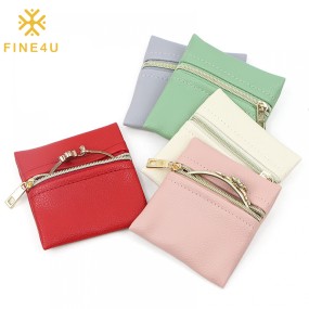 PU Leather Jewelry Bag Supplier - Zipper Printed Envelope Lipstick Pouch Custom Logo
