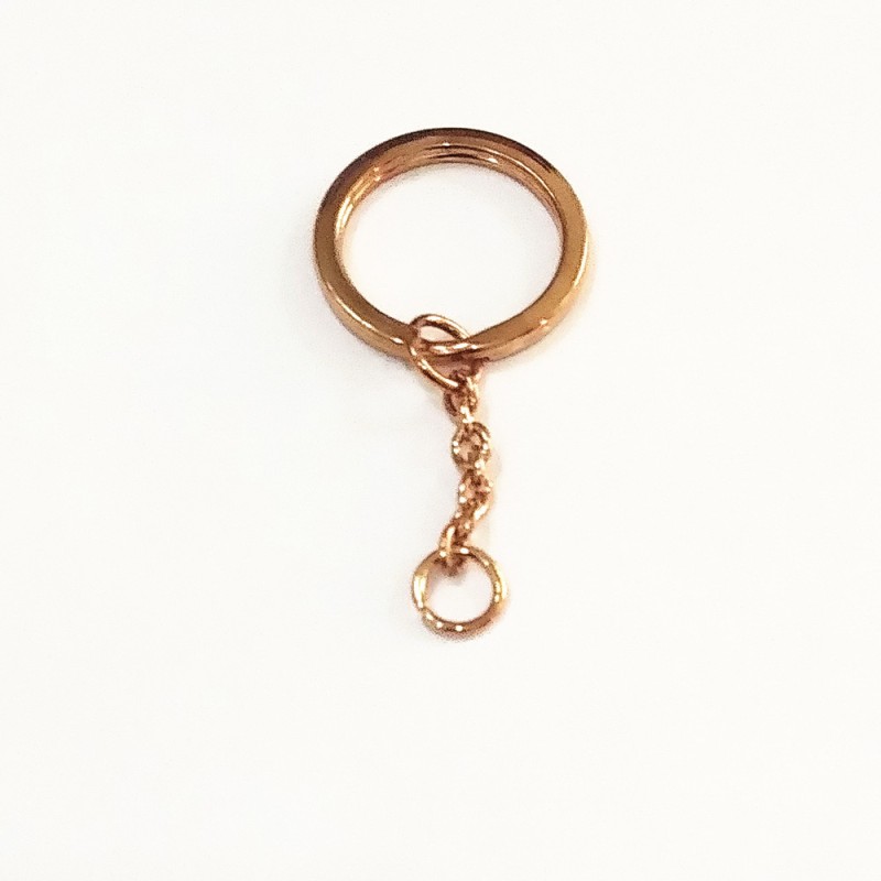 Stainless Steel Keychain Supplier - PVD Plated 25MM Flat Split Key Ring DIY Accessories