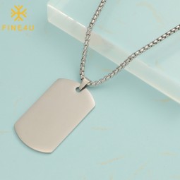 Stainless Steel Tag Necklace Manufacturer - Custom Engraved Logo Hip Hop Jewelry