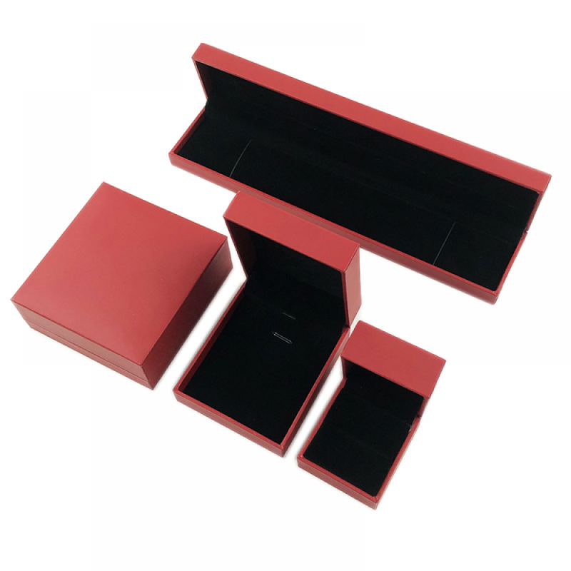Velvet Jewelry Box Supplier - Red Velvet Custom Logo Ring Necklace Bracelet Packaging