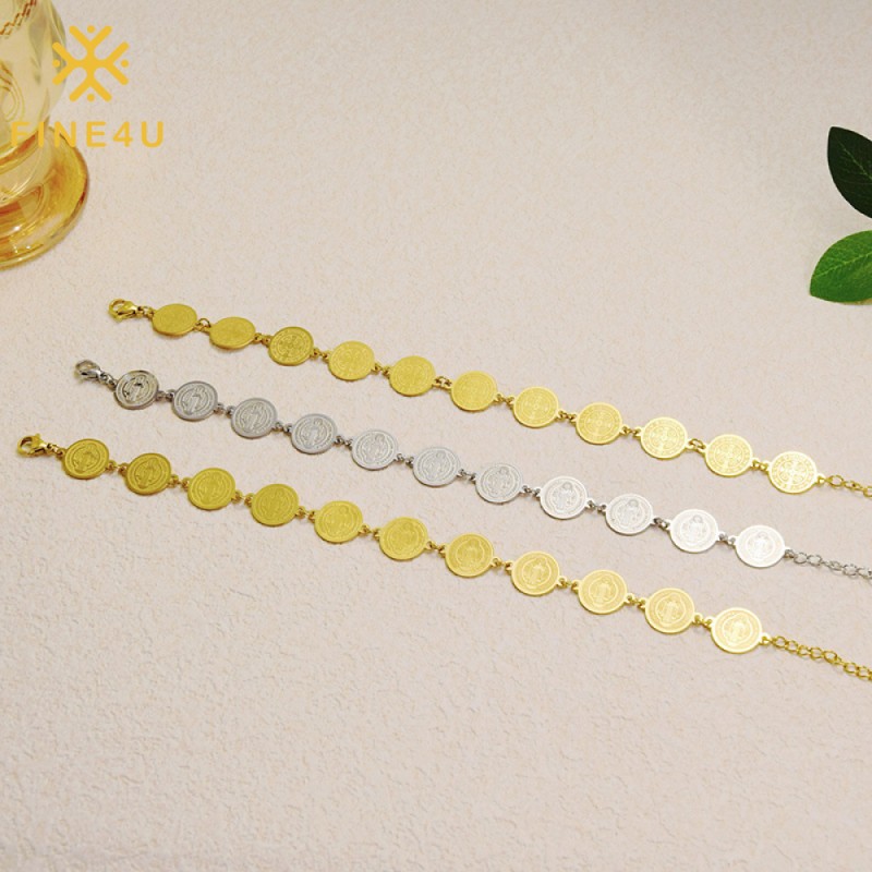 Stainless Steel Rosary Bracelet Supplier - Handmade Lucky Jesus Virgin Mary Cross Chain