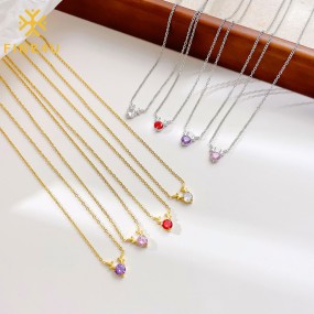 Stainless Steel Pendant Necklace Factory - Custom Christmas Reindeer Gold PVD Waterproof