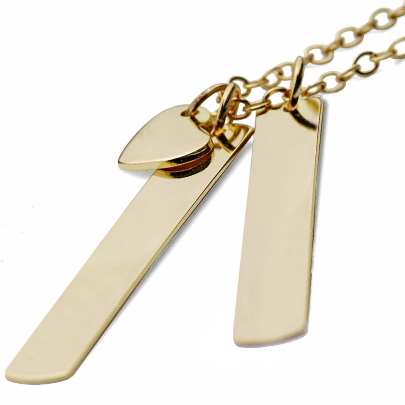 Stainless Steel Custom Necklace Manufacturer - Valentine Women Jewelry Engraved Heart Pendant