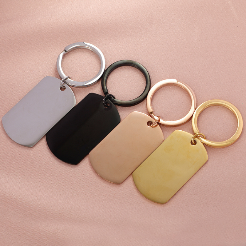 Stainless Steel Key Chain Manufacturer - Valentine Couple Blank Custom Logo Dog Tags Gift