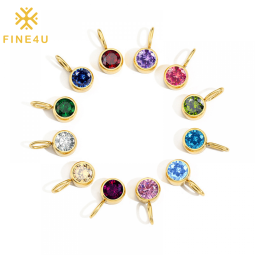 Stainless Steel Birthstone Charm Manufacturer - 12 Month Necklace Bracelet DIY Jewelry Making