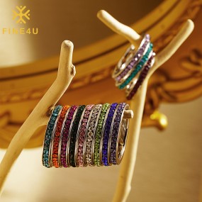 Stainless Steel Birthstone Ring Manufacturer - Gold Plated Zircon Engagement Birthday Gift