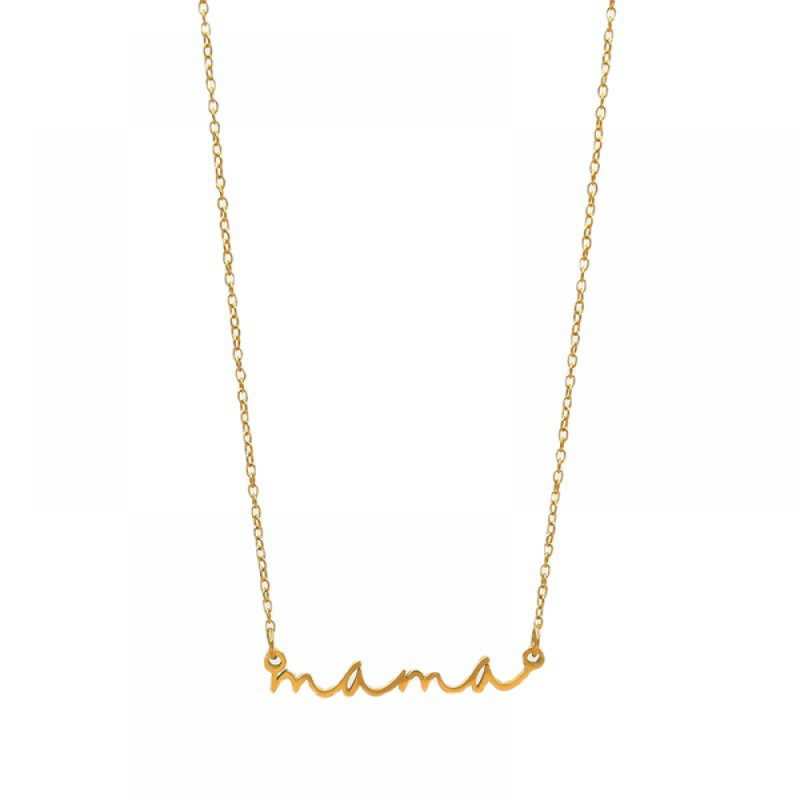 Stainless Steel Pendant Necklace Supplier - Custom Mom Mama Gold Plated Mother's Day Gift