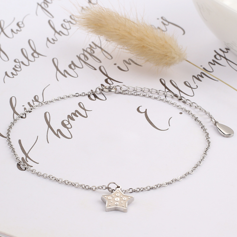 Stainless Steel Anklets Factory - PVD Plated Star Non Tarnish Water Proof Women 2024