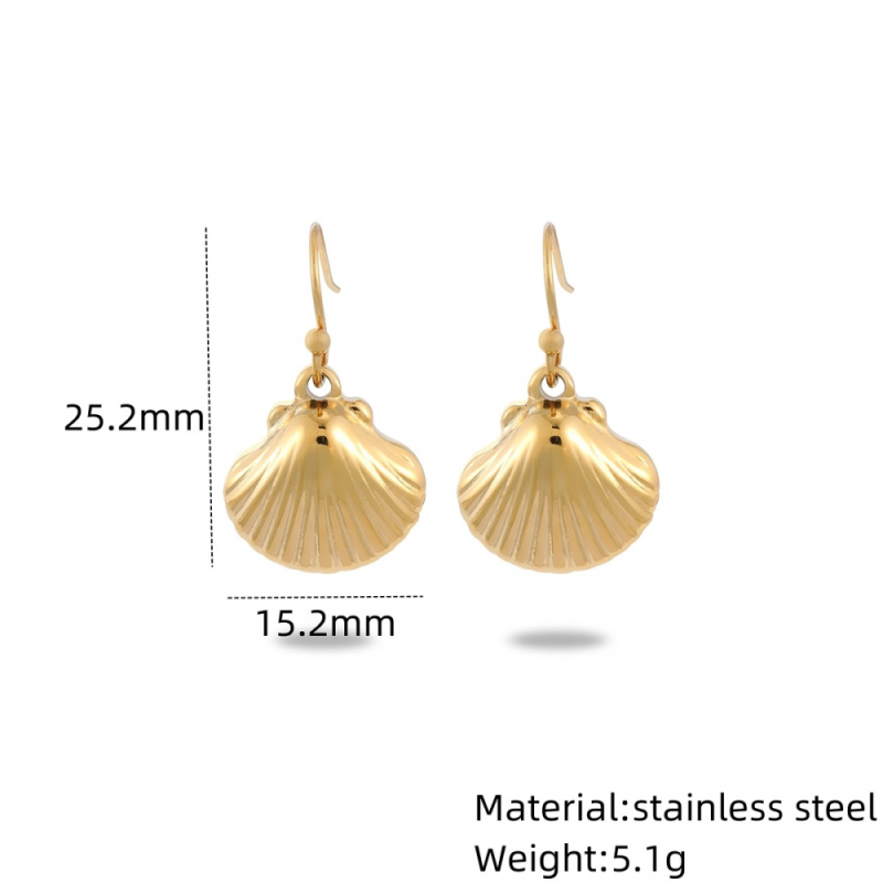 Stainless Steel Jewelry Set Manufacturer - Gold Plated Starfish Seashell Pearl Ocean Summer
