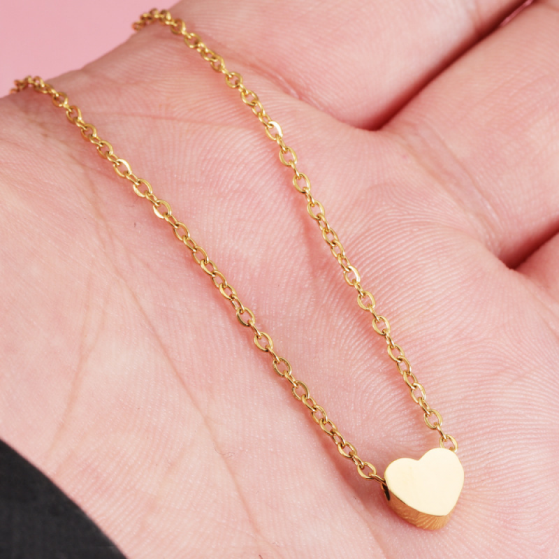 Stainless Steel Heart Pendant Necklace Factory - Waterproof Gold Plated Valentine Gift