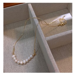 Stainless Steel Pearl Necklace Factory - Gold Plated Irregular Baroque Freshwater Pearl