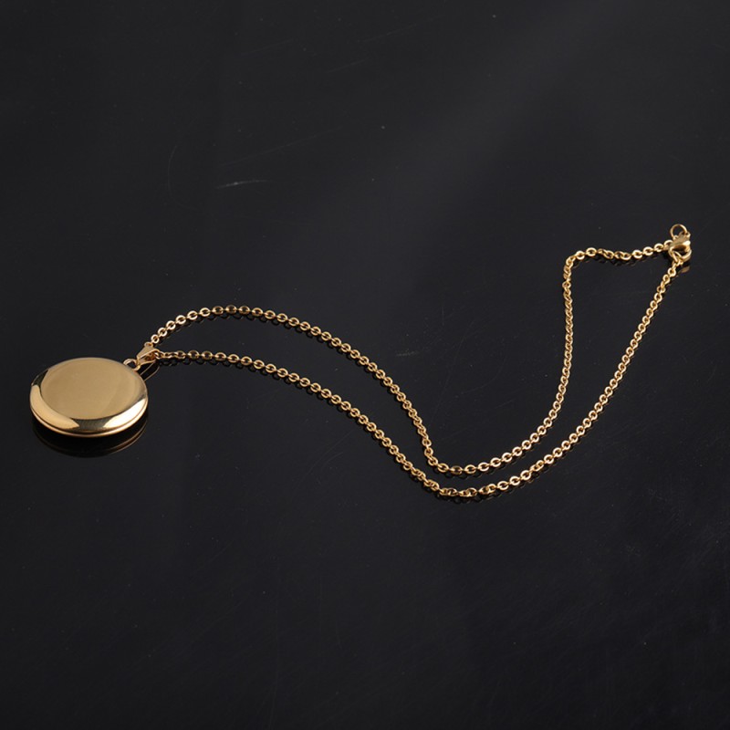 Stainless Steel Lockets Manufacturer - Custom Photo Pendant Mirror Polished Gold Plated