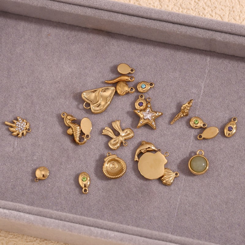 Stainless Steel Pendants Factory - Various Shapes Summer Beach Waterproof Colorfast Jewelry