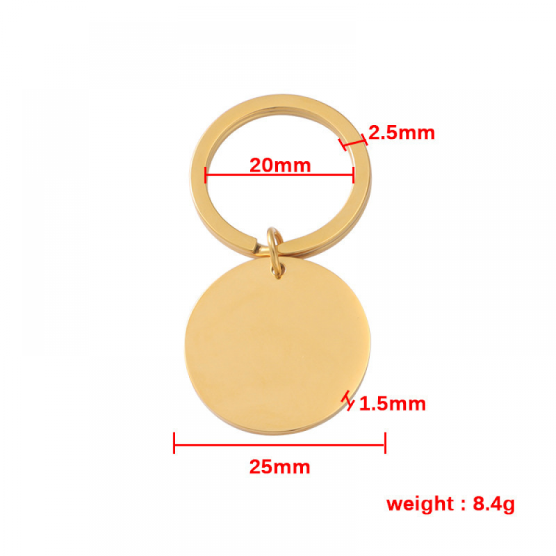 Stainless Steel Keychains Factory - Custom Logo Engraved Disc Sublimation Blank Metal