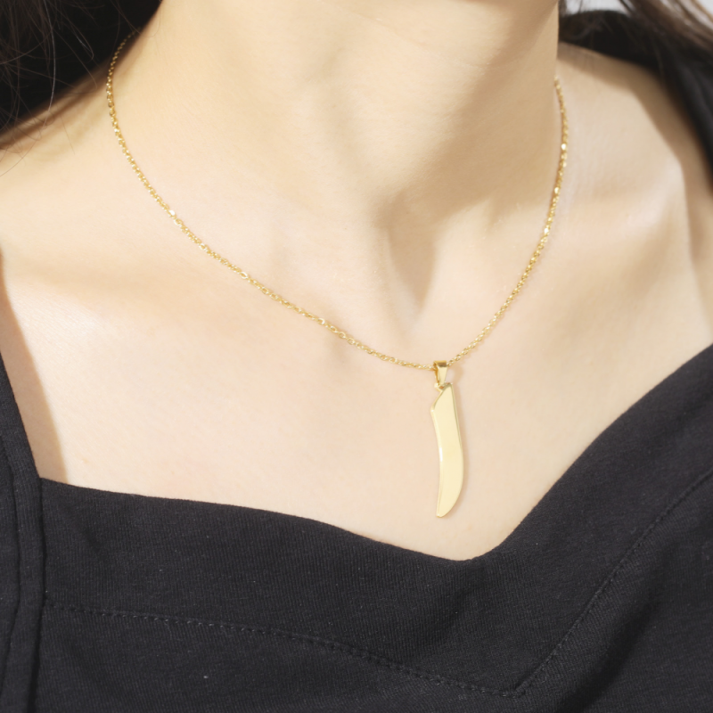 Stainless Steel Letter Necklace Manufacturer - Custom Arabic Alphabet Gold Plated Jewelry