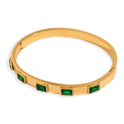 Stainless Steel Bracelet Supplier - Hypoallergenic Anti Tarnish Zircon Gold Plated Gift